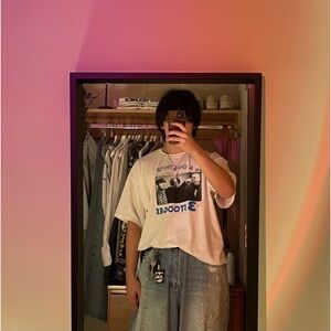 Vintage 3 Stooges graphic tee white